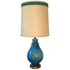 Blaue Keramiklampe