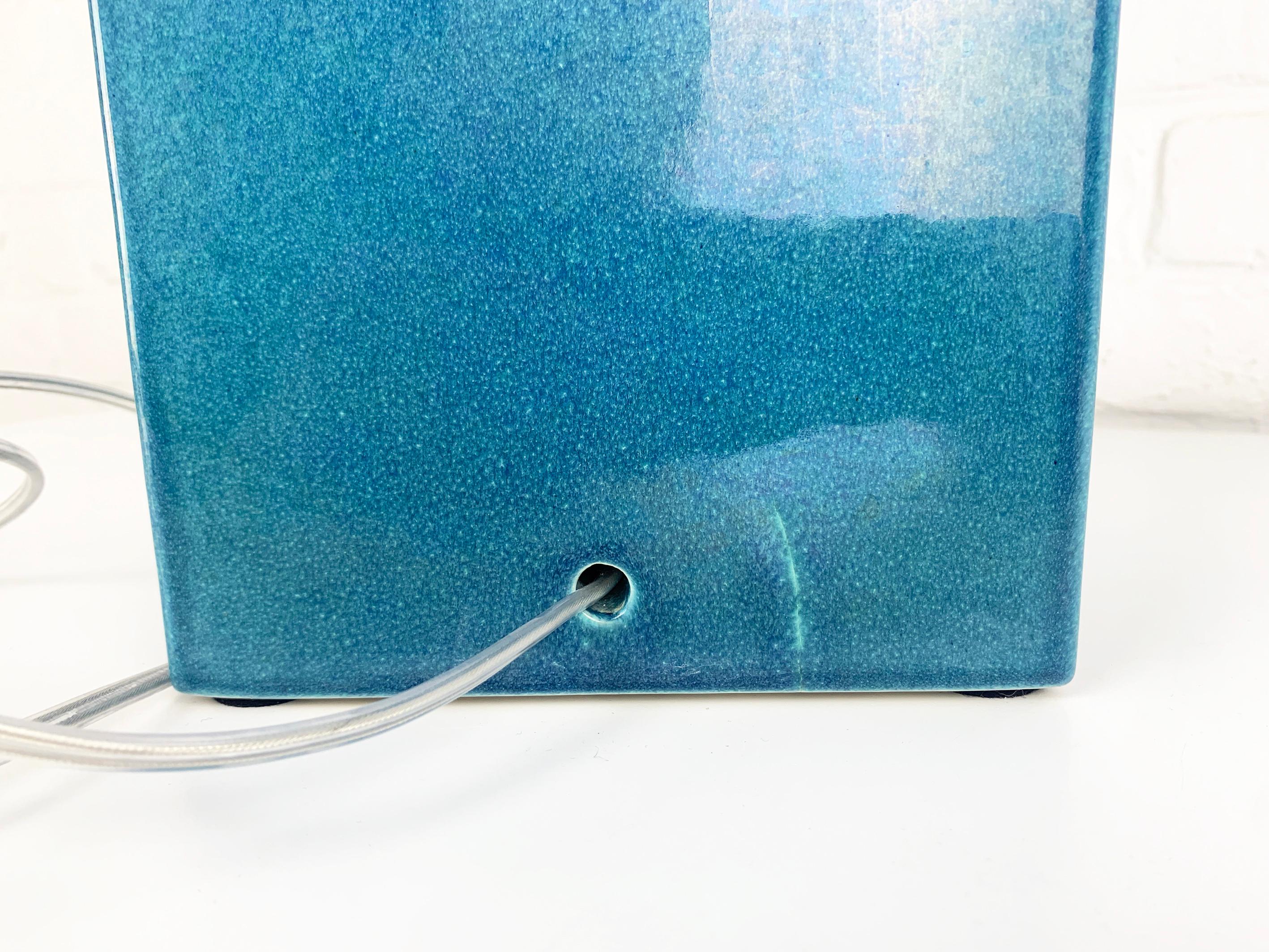 Lampadaire Le Klint en céramique bleue Référence 357 grès émaillé Danemark en vente 7