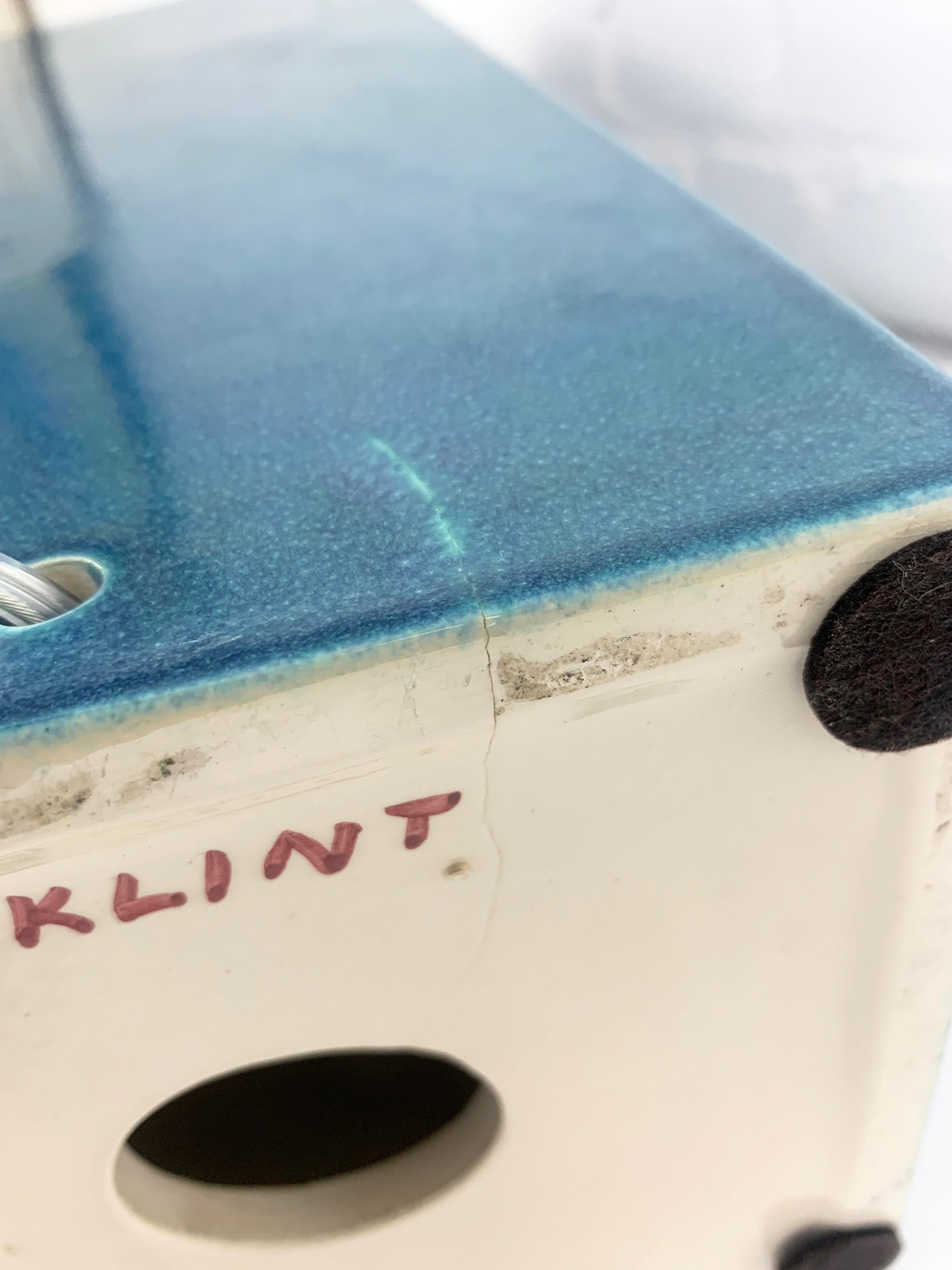 Lampadaire Le Klint en céramique bleue Référence 357 grès émaillé Danemark en vente 8