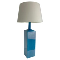 Blue ceramic Le Klint floor lamp Model no. 357 glazed stoneware Denmark