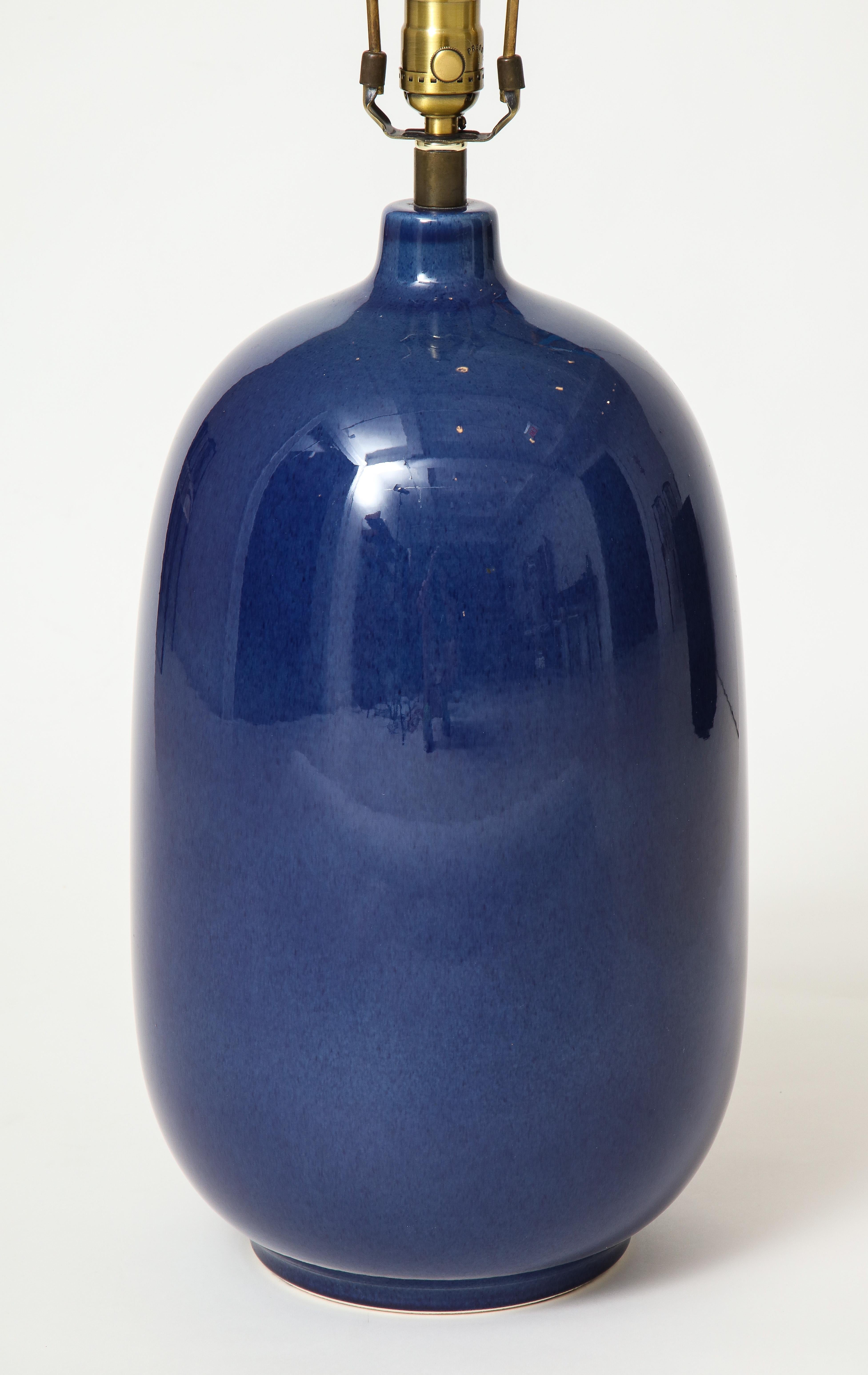 Canadian Blue Ceramic Lotte & Gunnar Bostlund Lamp