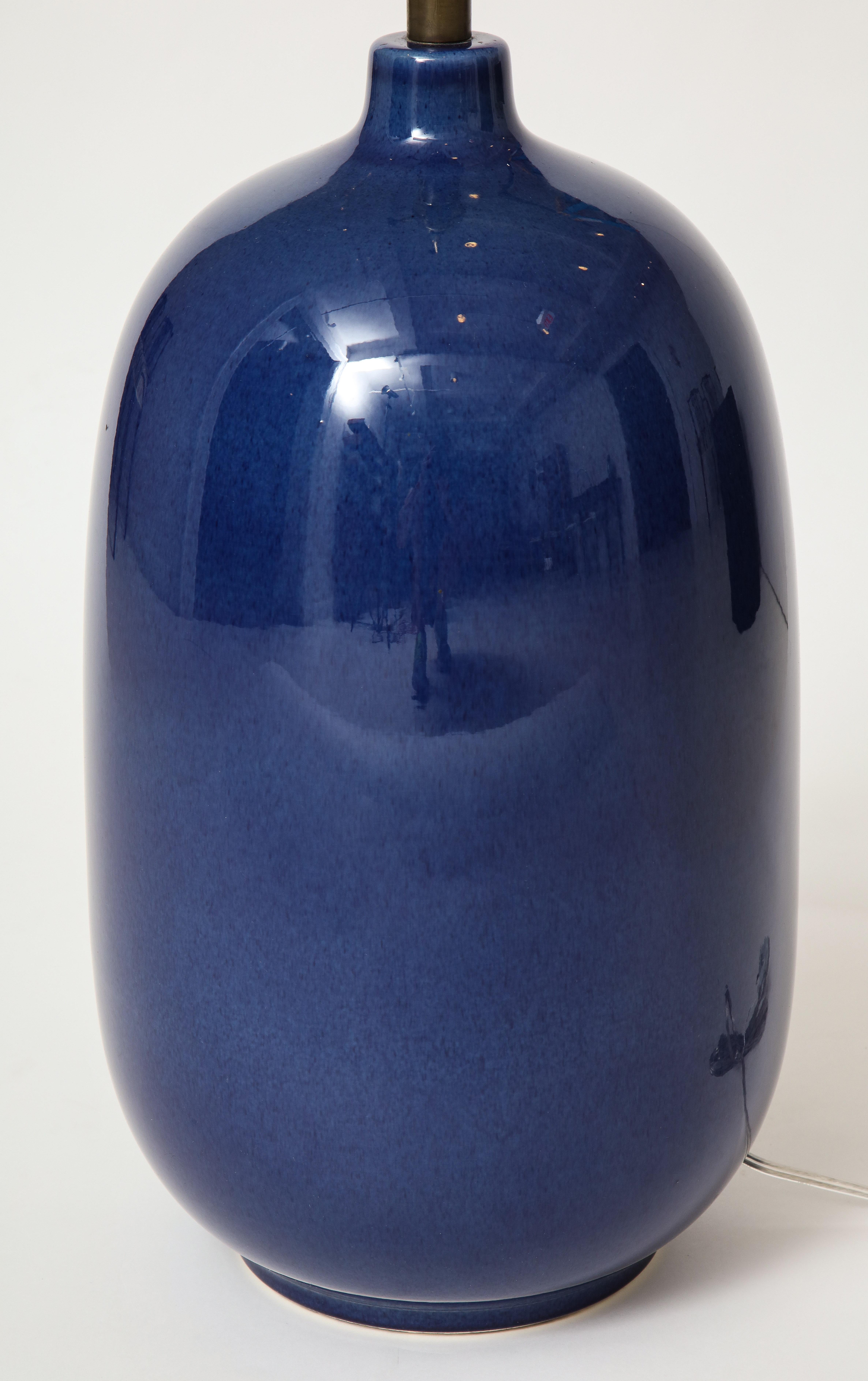 Mid-20th Century Blue Ceramic Lotte & Gunnar Bostlund Lamp