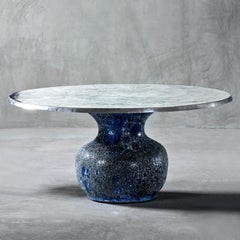 Blue Ceramic Round Table