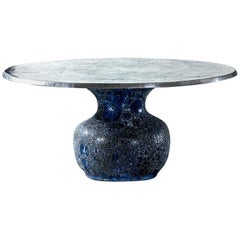 Blue Ceramic Round Table