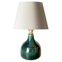 Blue Ceramic Table Lamp, France, 1970s