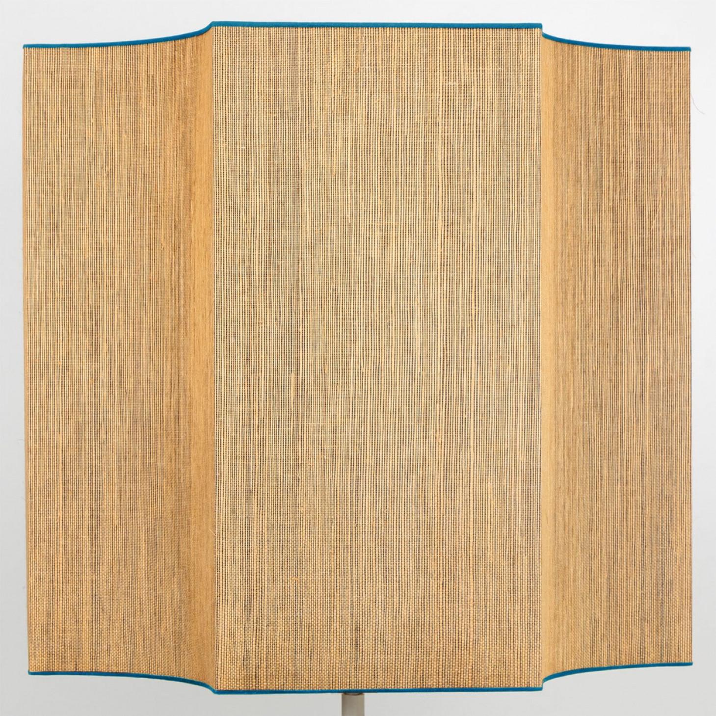 Blue Ceramic Table Lamp with New Custom Made Lampshade René Houben, 1960 In Good Condition For Sale In Rijssen, NL