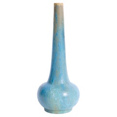 Blue Ceramic Vase by Alfred Renoleau