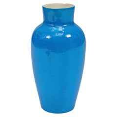Blue ceramic vase by Boch