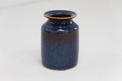 Blue Ceramic Vase by Carl-Harry Stålhane for Rörstrand Sweden, 1960s.