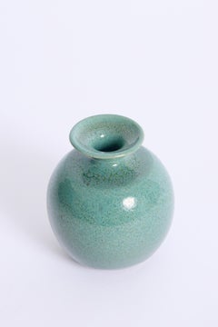 Blue Ceramic Vase by Muguette Rivillon (b.1933)
