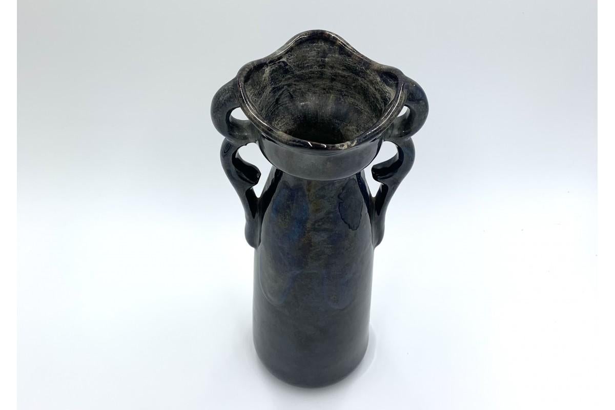 Mid-Century Modern Blue Ceramic vase