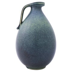 Blue Ceramic Vase, Gunnar Nylund, Rörstrand, Scandinavian Midcentury Vintage