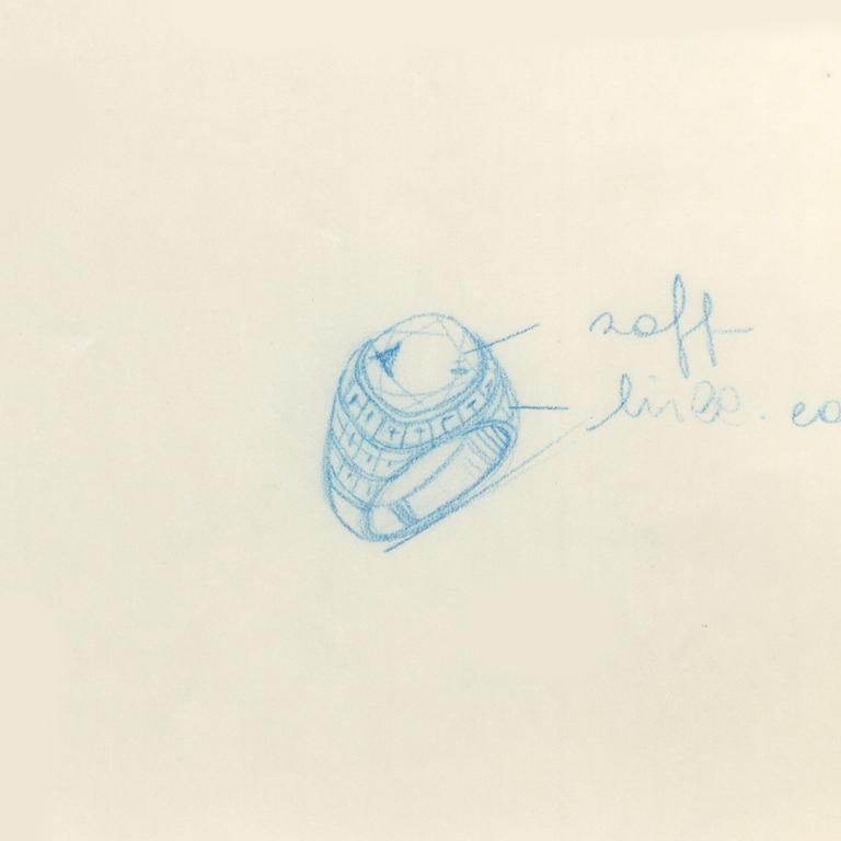 Blue Ceylon Sapphire 11.23 Carats Diamond Cocktail Ring Design by Ella Gafter en venta 3