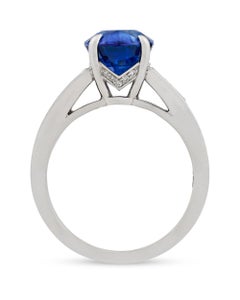 Blue Ceylon Sapphire Ring, 4.15 Carat