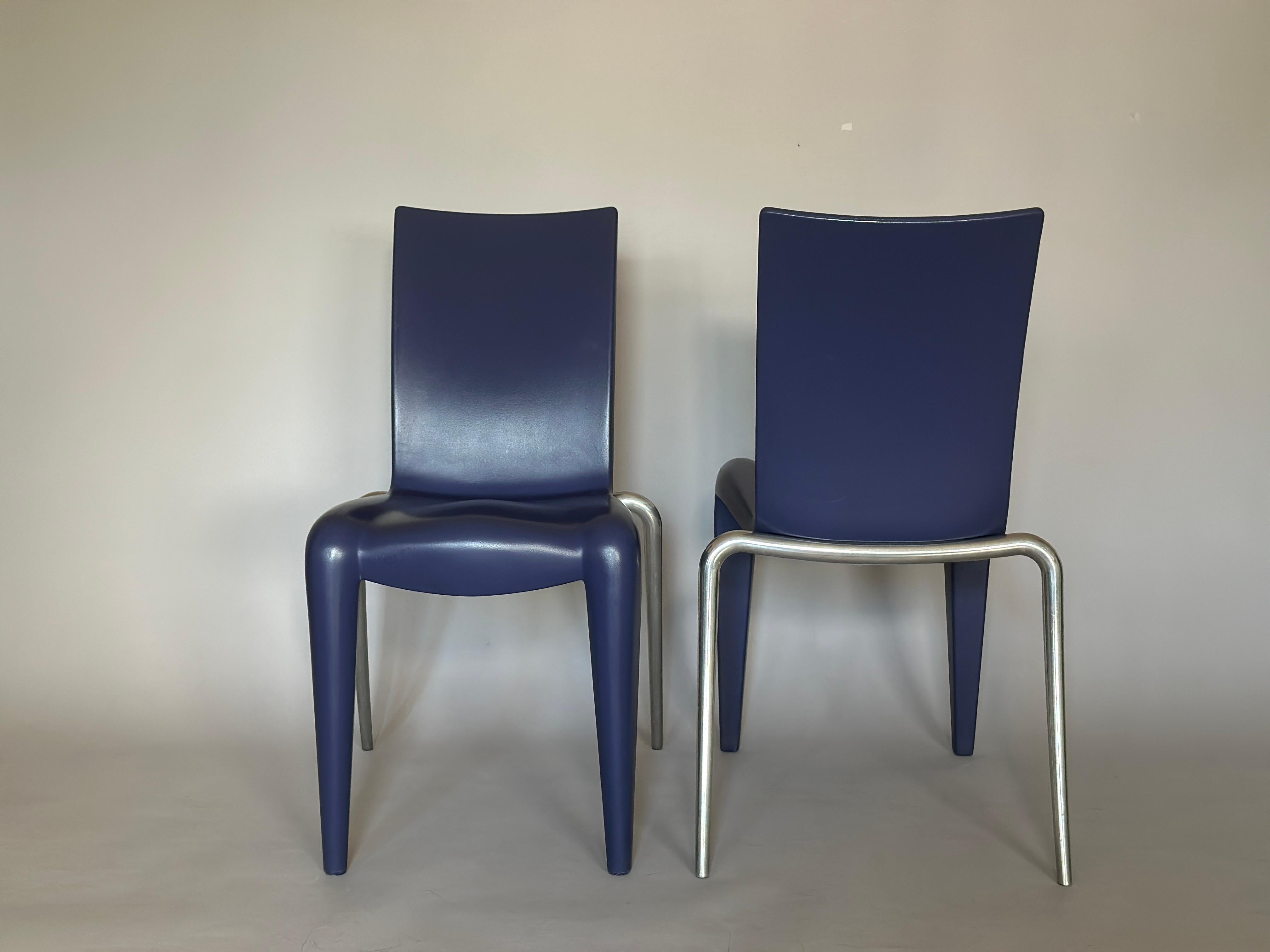 Mid-Century Modern Blue Chair Louis 20 by Philipe Starck for Vitra, circa 1990s For Sale