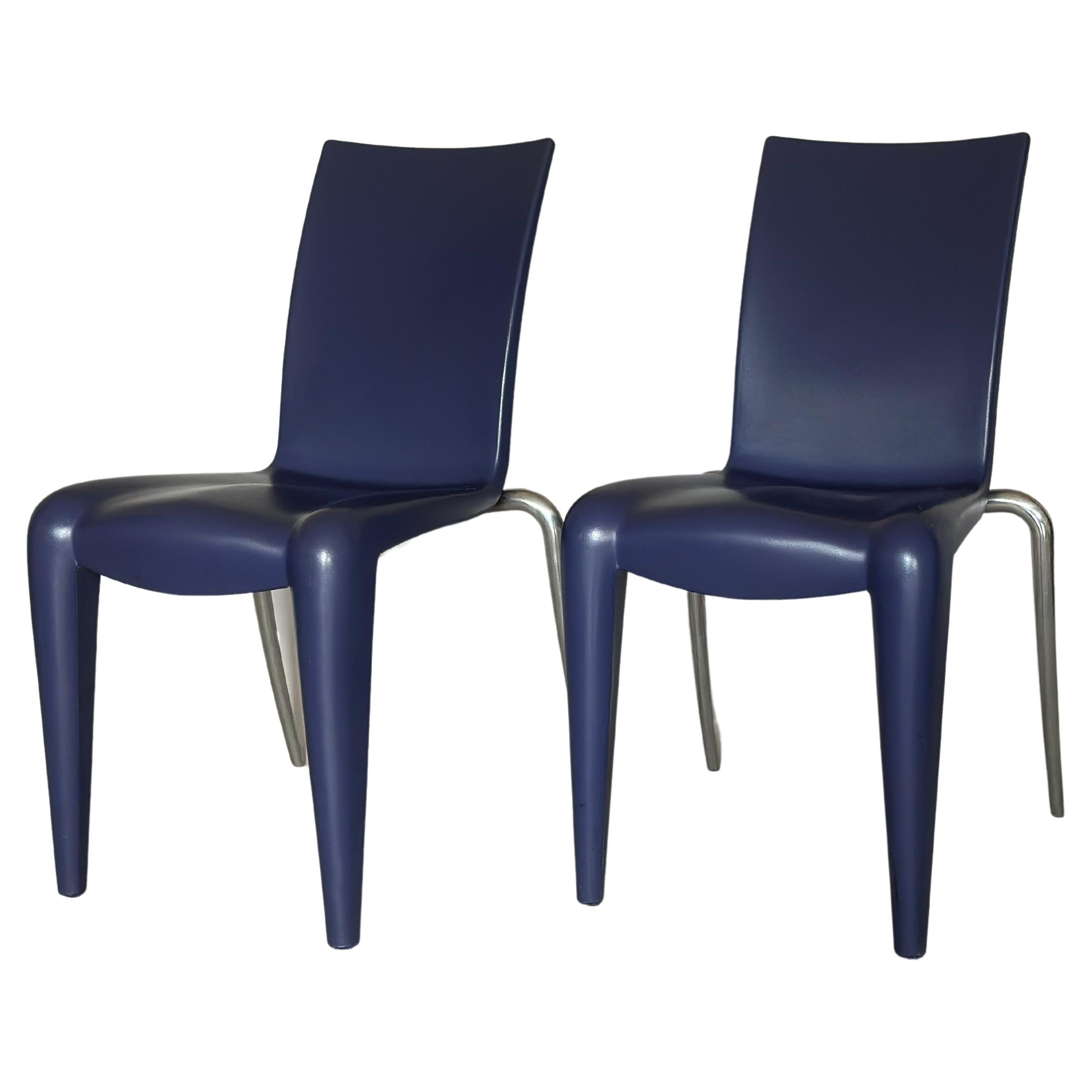 Chaise bleue Louis 20 par Philipe Starck pour Vitra, vers 1990