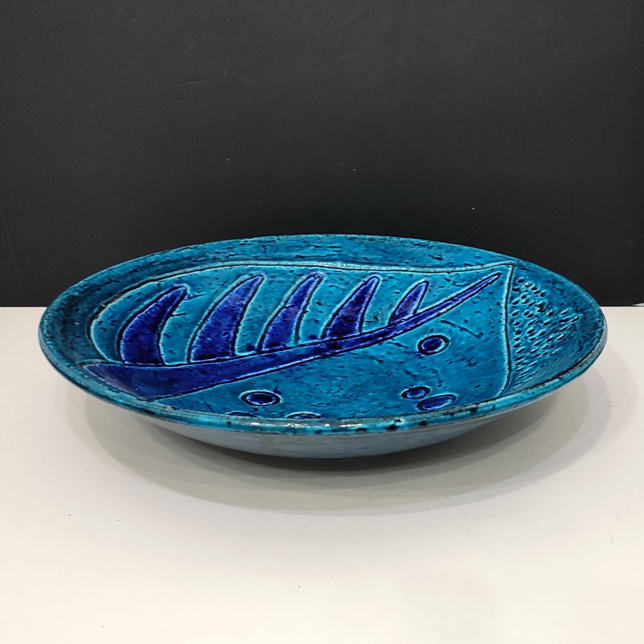 Mid-20th Century Blue Chamotte Ceramic Bowl by Charlotte Hamilton for Rörstrand, 1940s For Sale