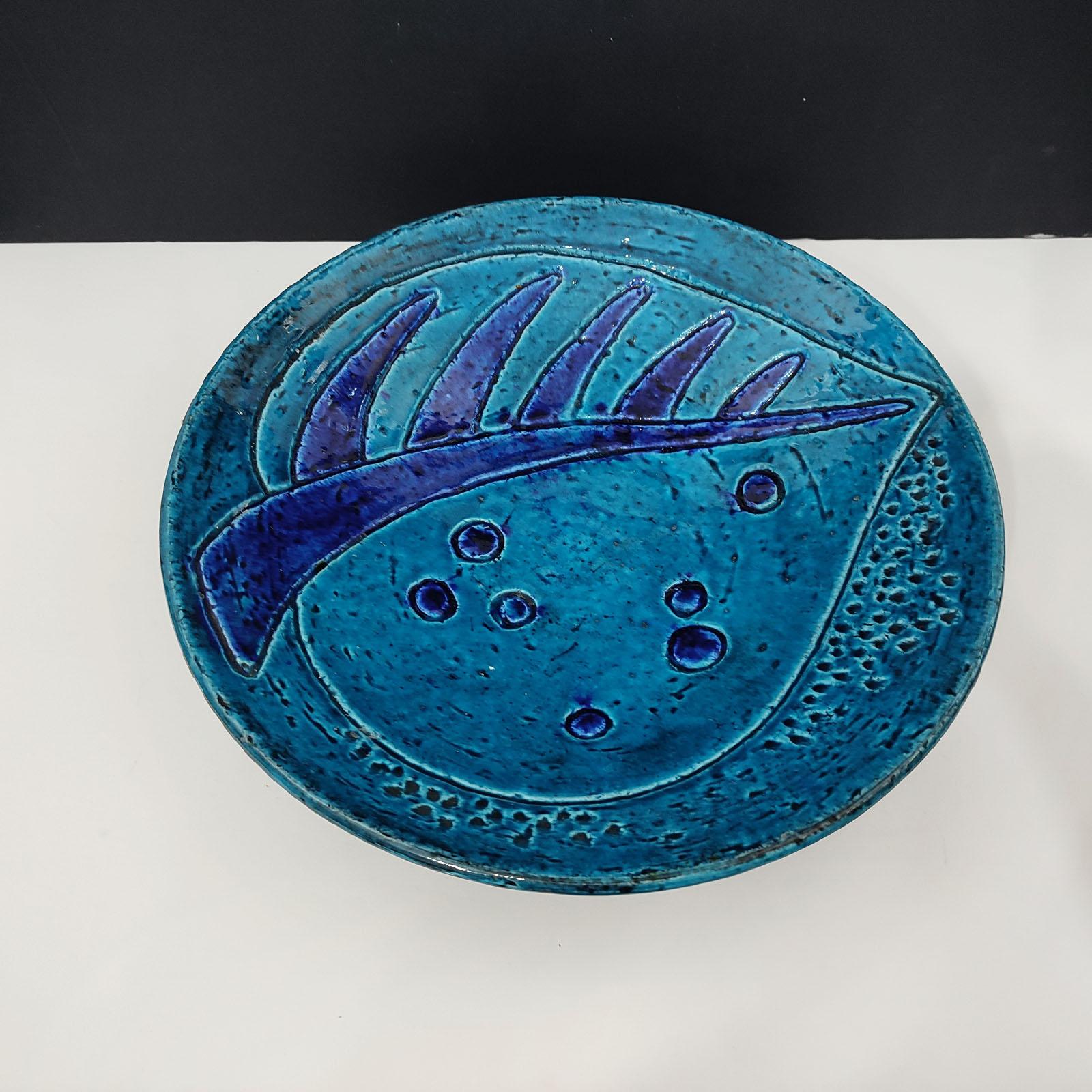 Metà XX secolo Ciotola in ceramica blu Chamotte di Charlotte Hamilton per Rörstrand, anni '40 in vendita