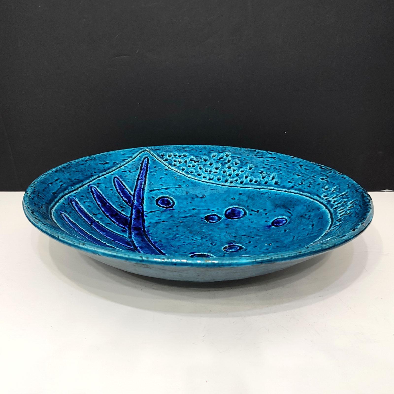 Grès Bol en cramique chamotte bleu de Charlotte Hamilton pour Rrstrand, annes 1940 en vente