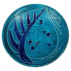 Blue Chamotte Ceramic Bowl by Charlotte Hamilton for Rörstrand, 1940s