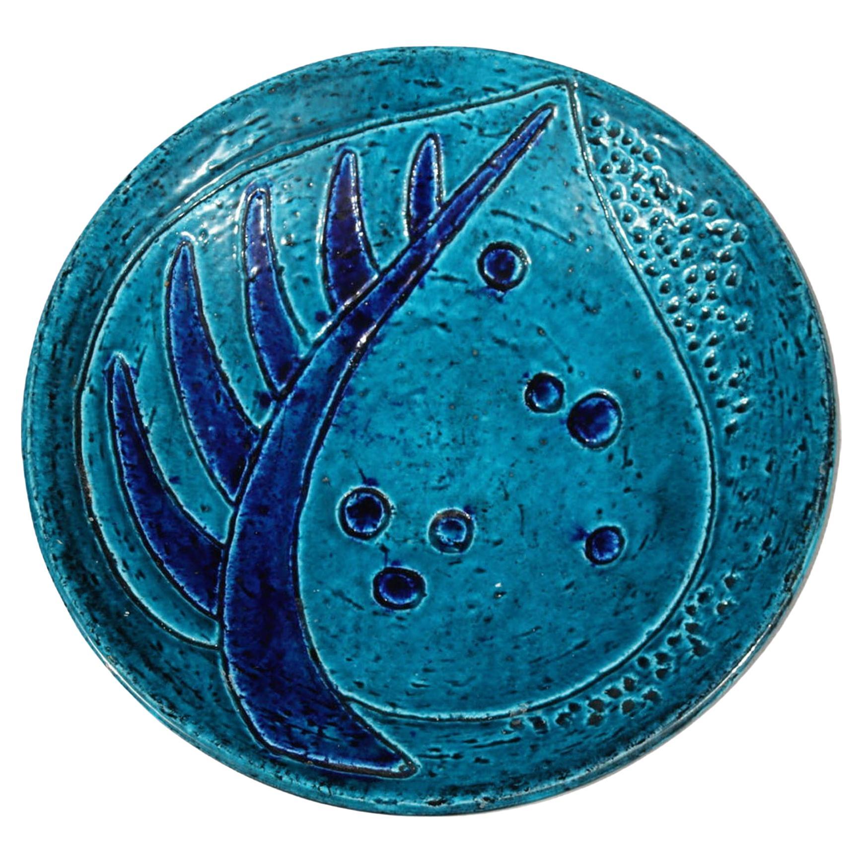 Ciotola in ceramica blu Chamotte di Charlotte Hamilton per Rörstrand, anni '40 in vendita