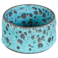 Blue Chemistry Glazed Ceramic Bowl