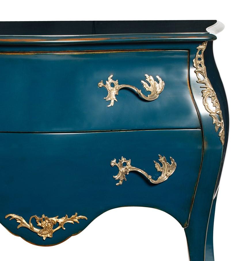 Italian Blue Chest of Drawers Louis XV