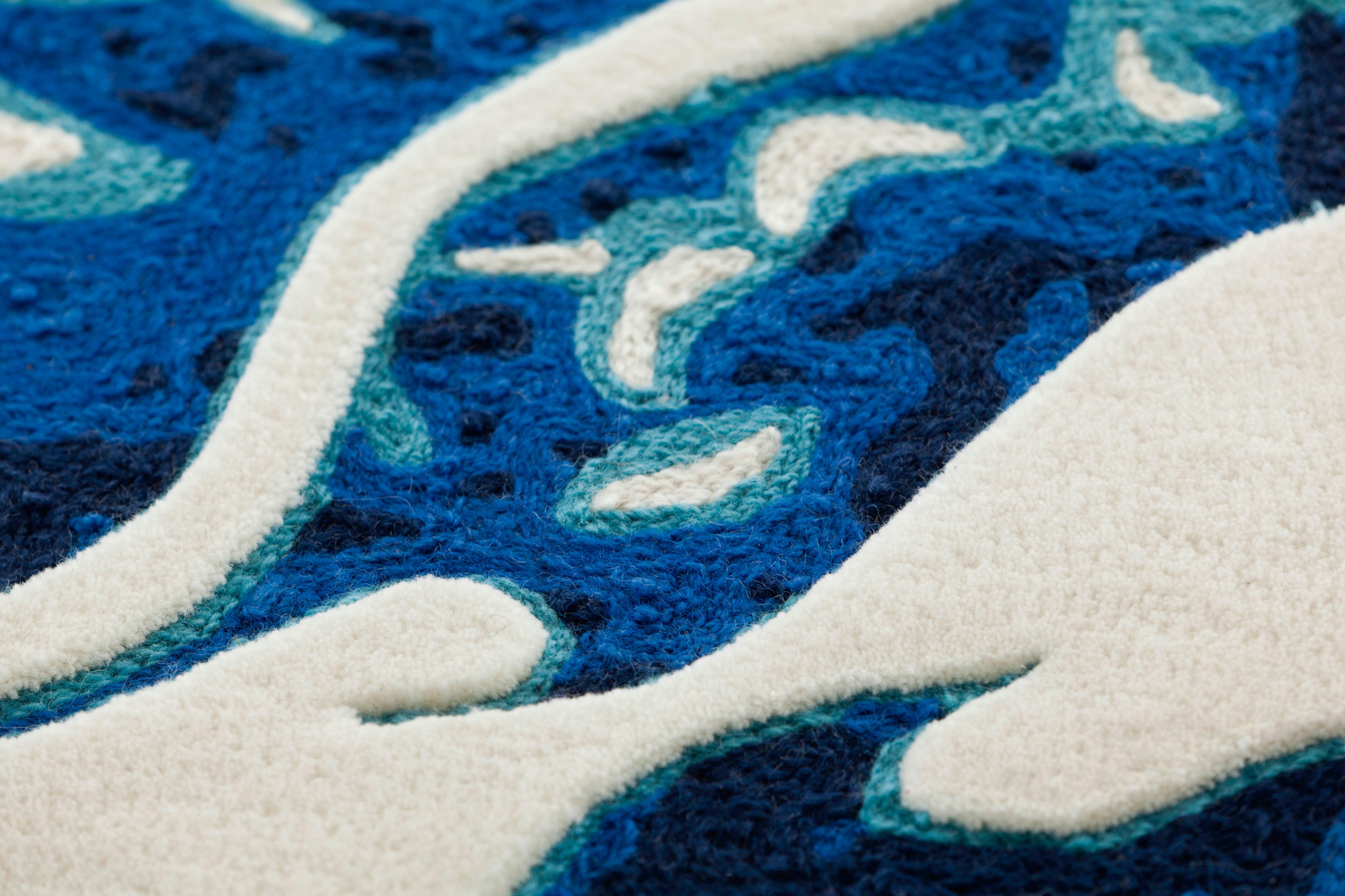 Post-Modern Blue China Rug by Gandia Blasco For Sale