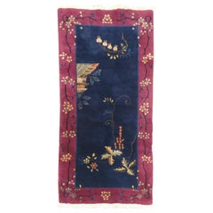 Blue Chinese Art Deco Rug
