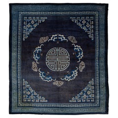 Blau Chinesisch Peking Handmade Designed Wolle Teppich aus den 1920er Jahren