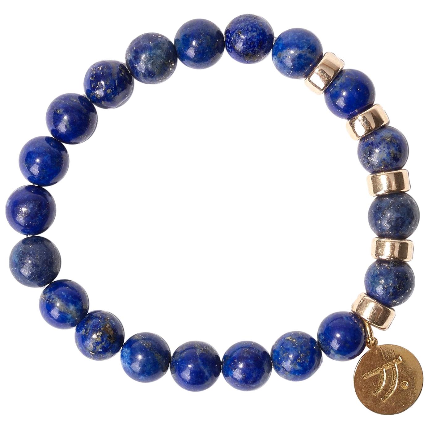 Blue City Lapis 14K Gold Bracelet