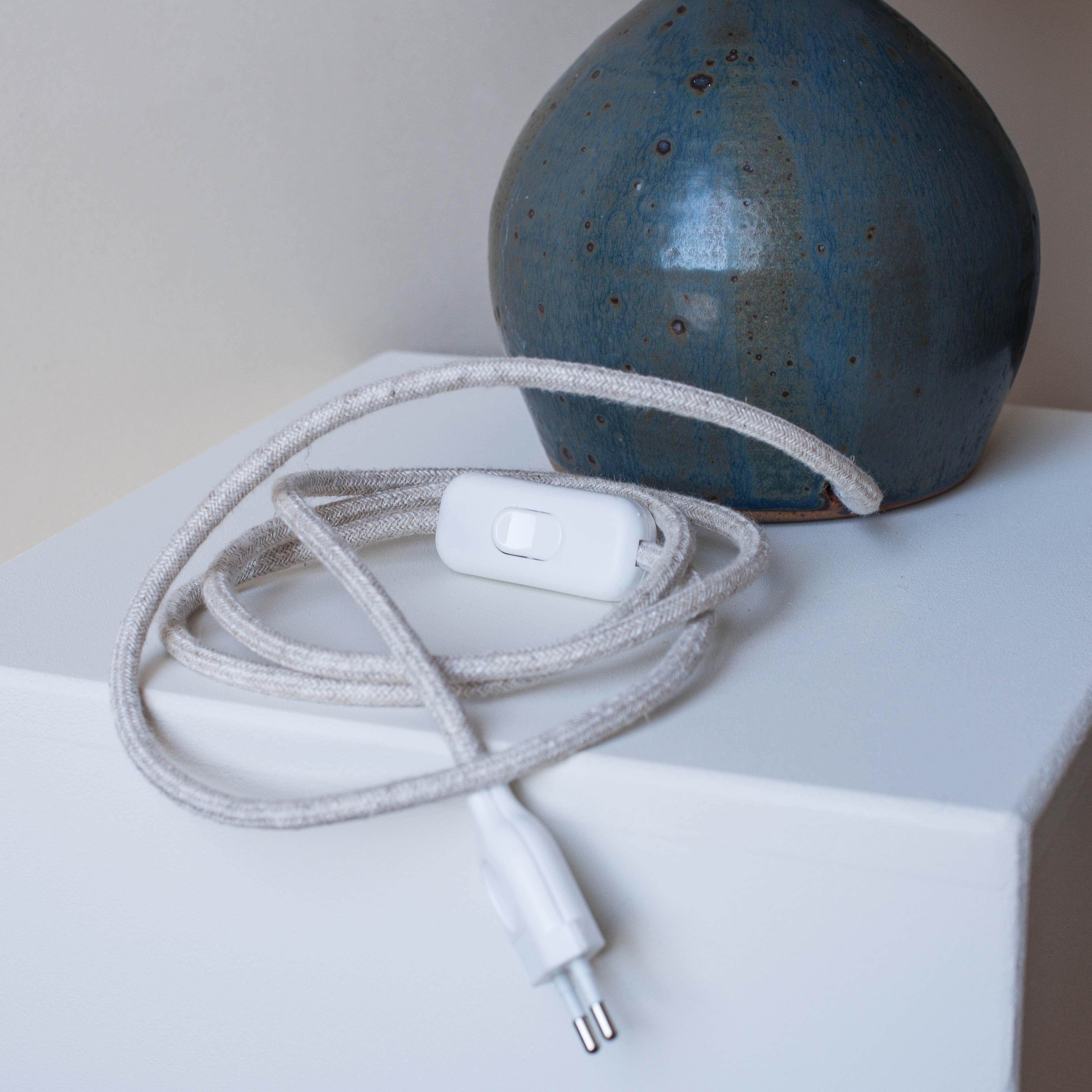 Blue Clay Table Lamp Mid-Century Modern France 1960s 2