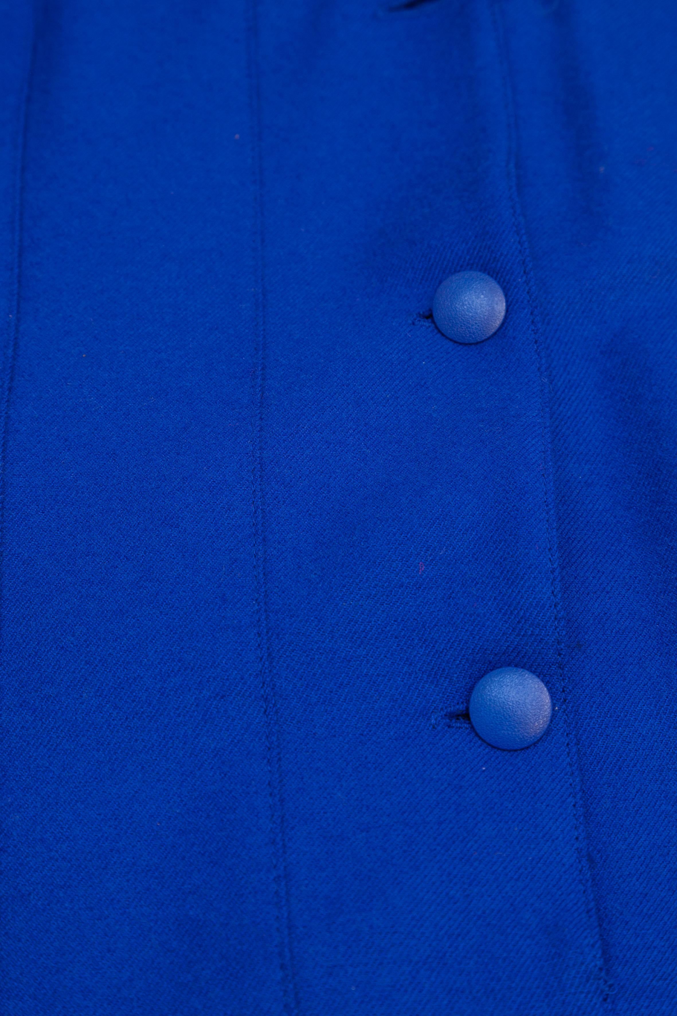 Blue Coat Dress designed by Hesselhoj, Denmark For Sale 1