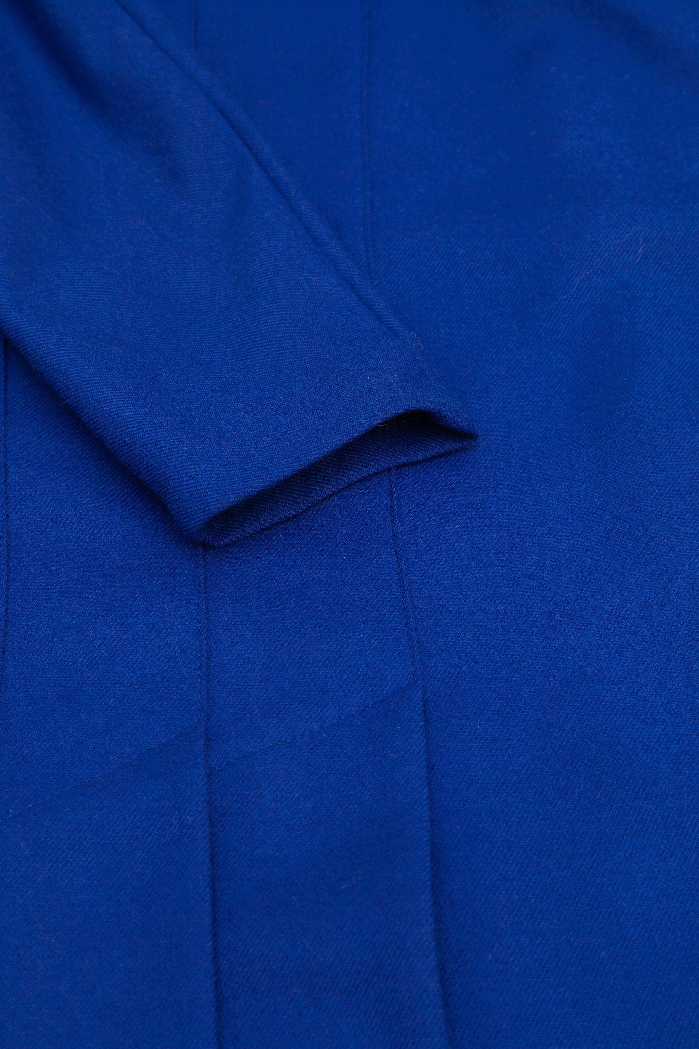 Blue Coat Dress designed by Hesselhoj, Denmark For Sale 2