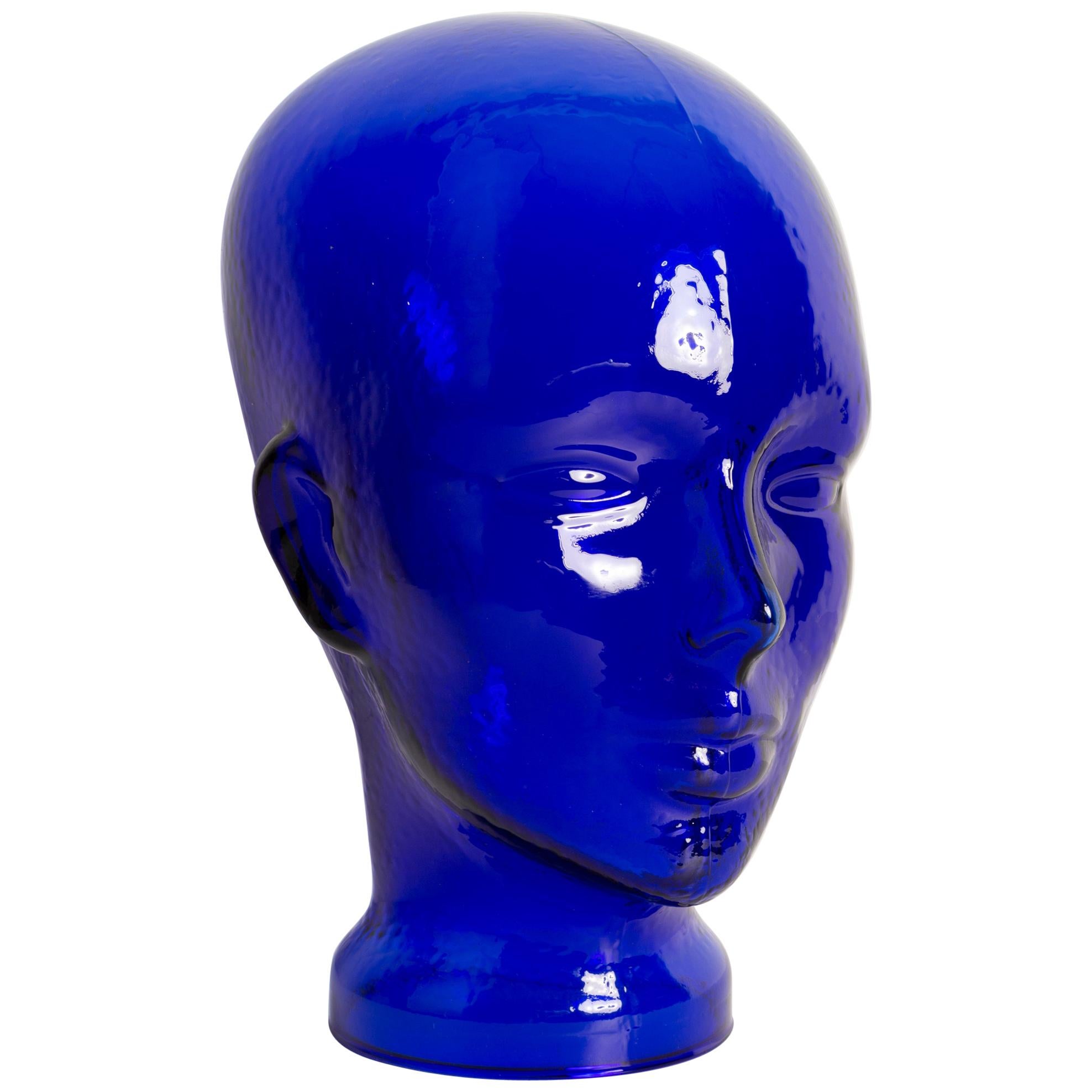 Pink Vintage Decorative Mannequin Glass Head Sculpture, 1970s, Germany For  Sale at 1stDibs
