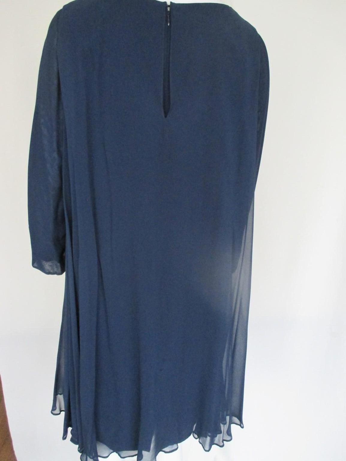 Women's Blue Cocktail Dress Nina Ricci Paris For Sale