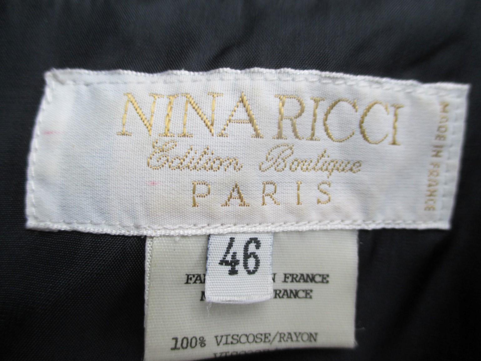 Blue Cocktail Dress Nina Ricci Paris For Sale 1