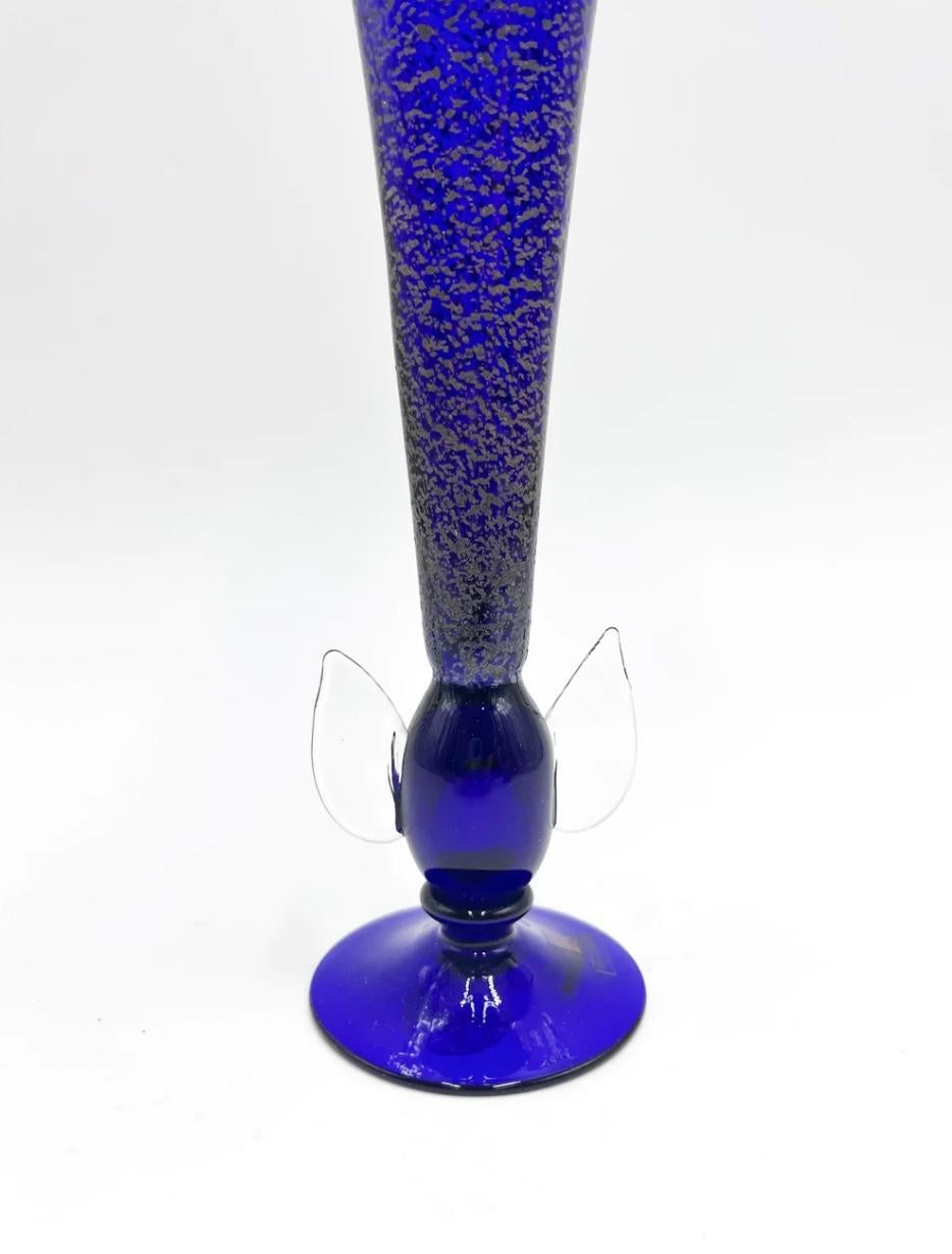Mid-Century Modern Blue Collectible Glass in Murano Glass by Carlo Moretti 1980s