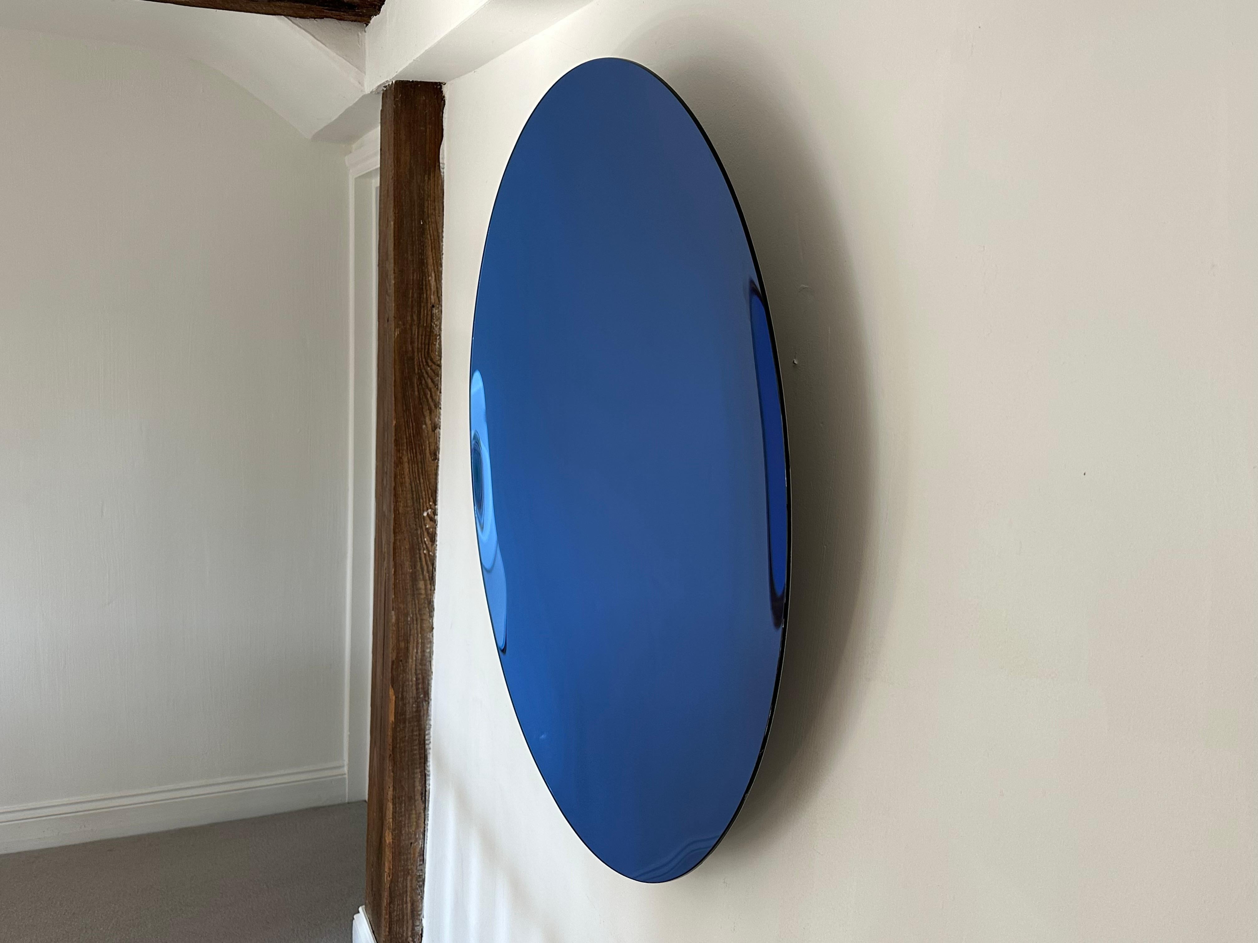 Silvered Blue Concave Mirror 100 cm/ 39