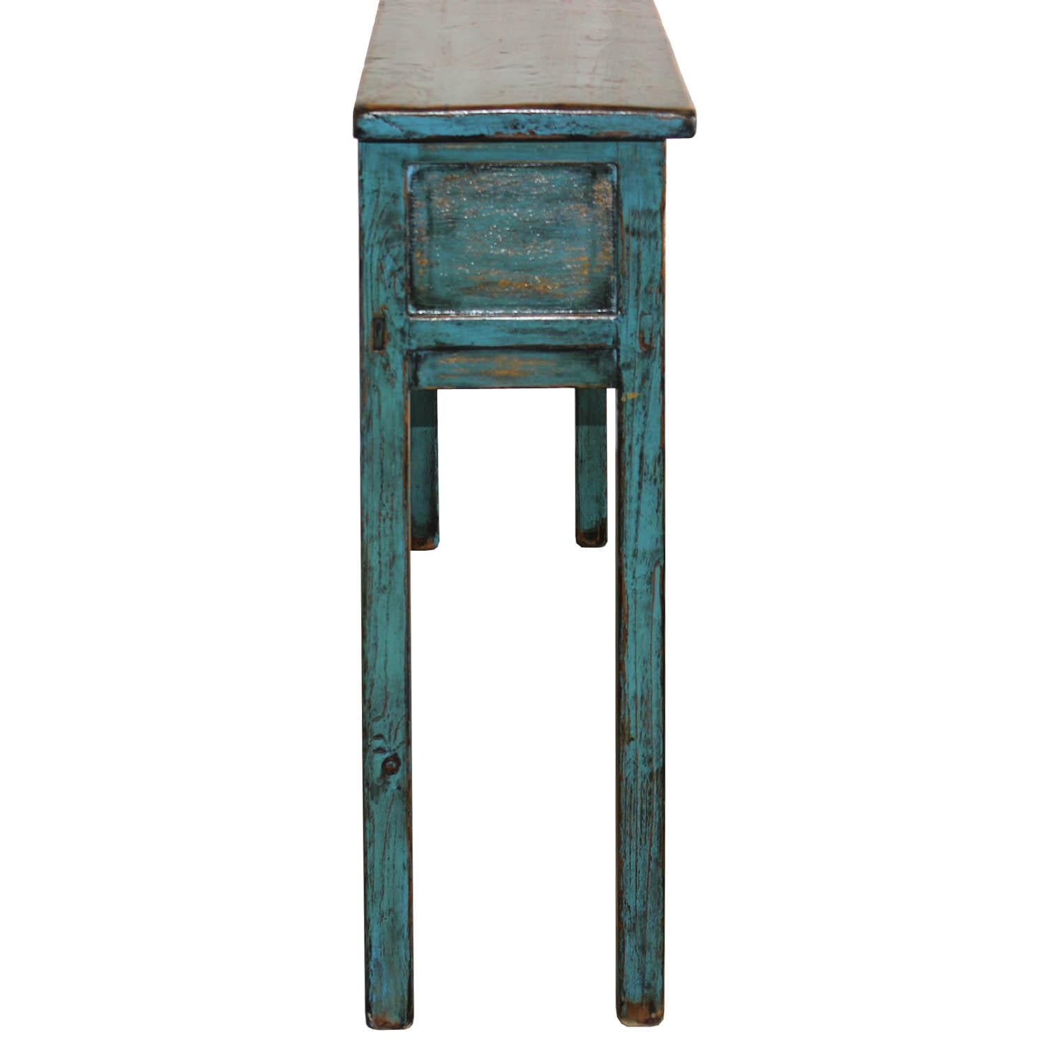 Mid-20th Century Blue Console Table