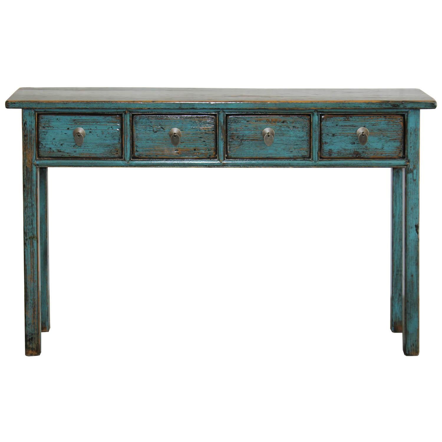 Blue Console Table