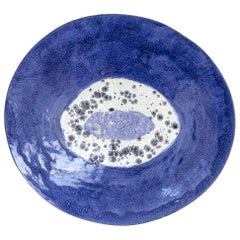 Blue Contemporary Ceramic Decorative Plate
