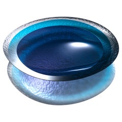 Blue Contemporary Glass Sculpture, Tim Rawlinson