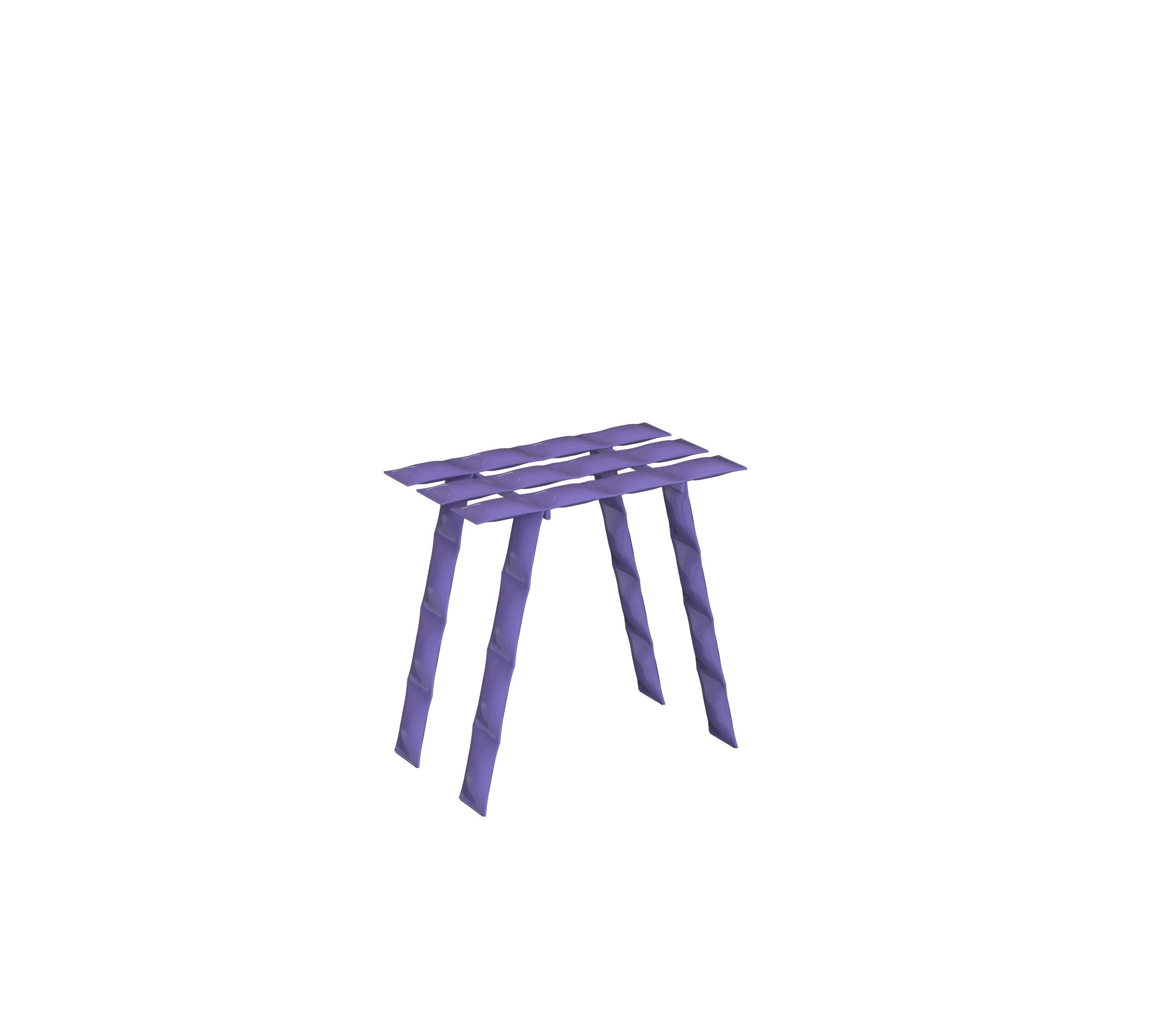 Contemporary Blue Cosmic Stool by  Mati Sipiora For Sale