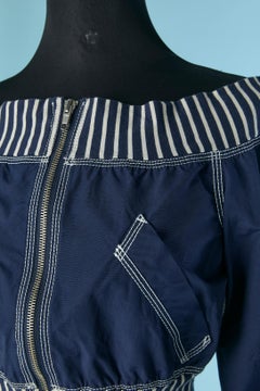 Giacca e gonna blu in cotone JEAN-PAUL GAULTIER Junior