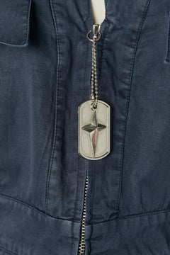 Blue cotton jacket THIERRY MUGLER ACTIV