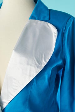 Blue cotton jacket with a white heart collar JC/DC (Jean-Charles de Castelbajac)