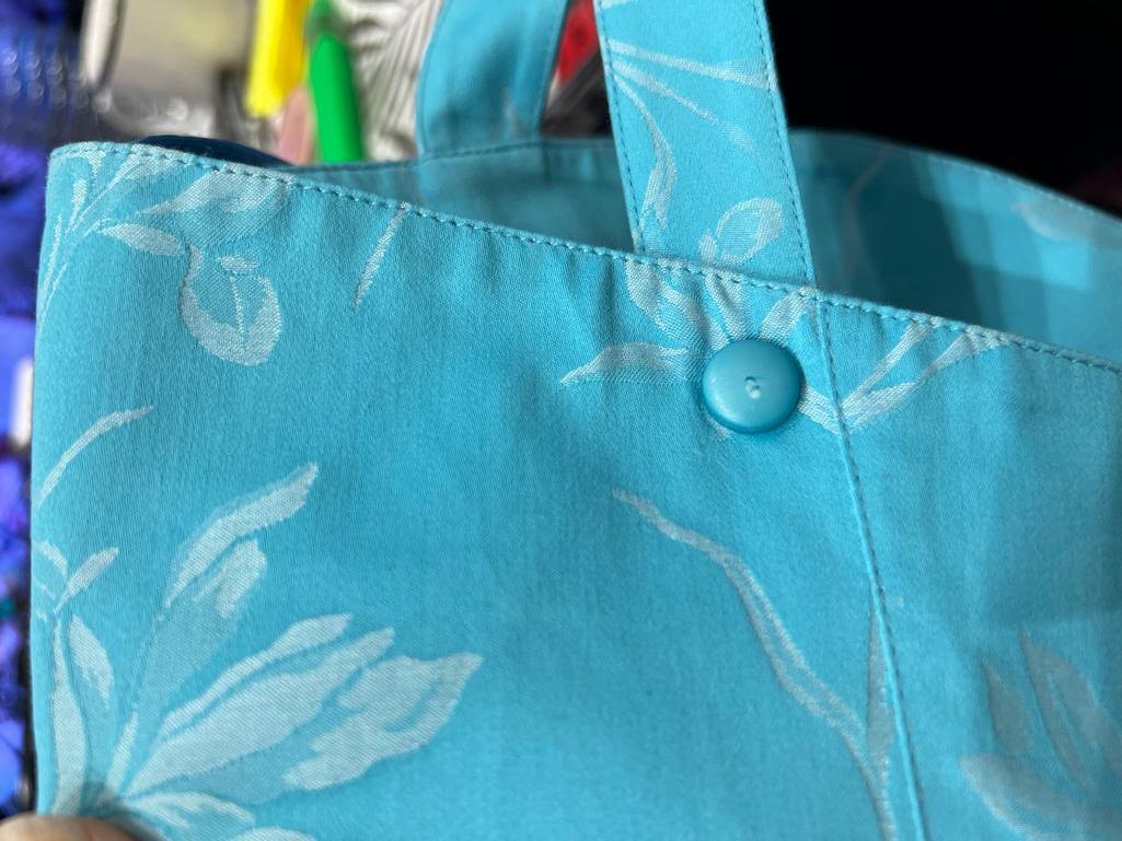 Cotone jacquard blu con motivo floreale Mugler in vendita 2