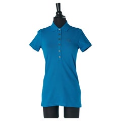 Polo in cotone blu Burberry Brit New
