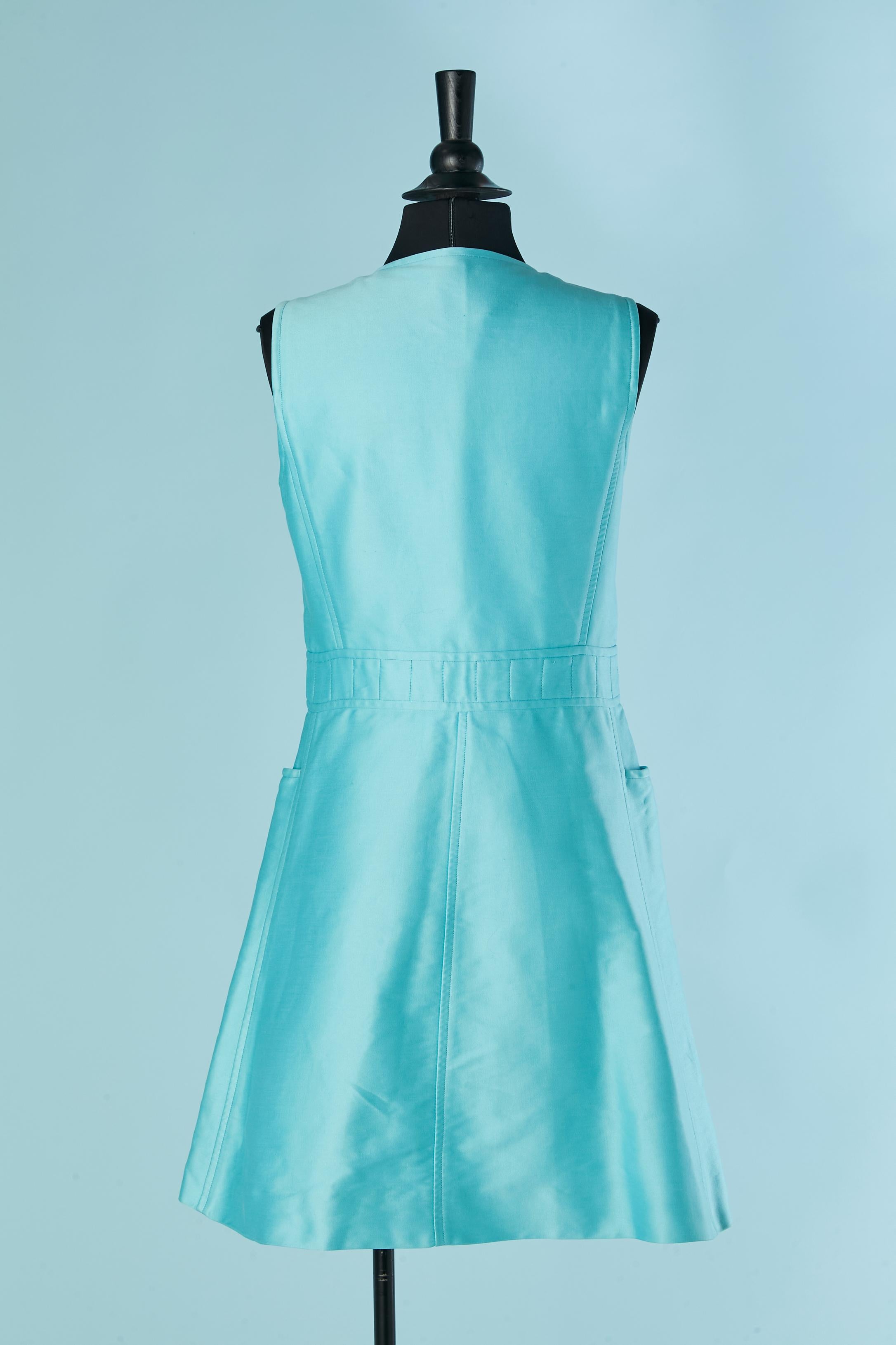 De las mujeres Vestido sin mangas de algodón azul COURRÈGES en venta